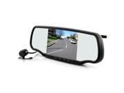 5 Inch Car Rear View Mirror with Dashcam and Wireless Parking Camera GPS Speed Radar Detector Bluetooth