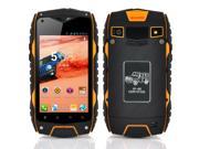 4 Inch Rugged Dual SIM Android Phone Waterproof Shockproof Dust Proof Dual Core CPU Yellow