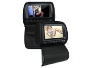9 inch Car DVD Player Headrest with Protective Zipper Screen Cover Games FM 1 Pair