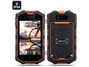 Uphone U5A 4 Inch Rugged Android Phone Dual Core IP68 Waterproof Dust Proof Shockproof Orange