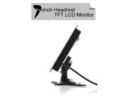 7 Inch Headrest Stand Car LCD Monitor Black