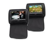 9 Inch Car Headrest Monitor with DVD Player Pair 800x480 Built in Speaker Wireless Game Function