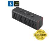 Travel Bluetooth Speaker Power Bank 20W 4400mAh Mic Handsfree Black