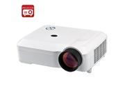 3500 Lumens Home Movie Projector with 5.8 Inch LCD Panel 1280x768 1000 1 HDMI White