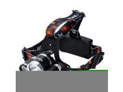3 CREE XM L T6 LED Head Lamp with Adjustable Head Strap 3800 Lumens Battery Charger Weatherproof