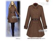2014 new spring autumn winter fashion coat ladies wool outerwear overcoat Skirt