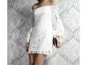 2014 New fashion fringed lace trumpet sleeved dress new fashion lady Women