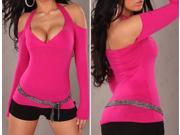 2014 New Long sleeve Deep V sexy sexy night club party sexy hot dress t shirt