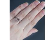 Halo Emerald Cut Morganite .26ctw Diamond Claw Prongs 14K Rose Gold Wedding Ring