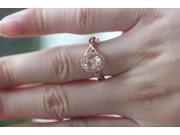 New Oval 6x8mm Morganite H SI Diamonds Solid 14K Rose Gold Engagement Wedding Ring