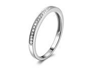 14K White Gold VS H diamond Half Eternity Band Milgrain Wedding Anniversary Ring