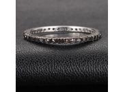 BLACK Micro Pave .60ct Diamonds 14K White Gold Wedding Band Full Eternity Ring