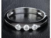 orgeous 3 Channel Diamonds Stones 14k White Gold Anniversary Wedding Band Ring