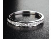 Gorgeous .21ctw Diamonds 14k White Gold Wedding Eternity Band Anniversary Ring