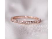 Discout! 3 Half Eternity Band Ring Set Perfect Matching Rings 14k Rose Gold Wedding Ring Diamonds Ring Engagement Ring Promise Ring