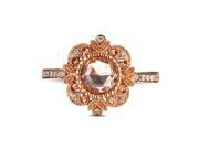 0.5ctw Morganite Diamonds Engagement Ring 14K Rose Gold
