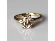 7x9mm Morganite Ring 14K Rose Gold Ring Diamond Wedding Ring Engagement Ring Anniversary Ring Gemstone Ring
