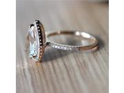 12x8mm Pear Shaped Light Peach Pink Morganite Diamond Engagement Ring Morganite Wedding Ring in 14k Rose Gold