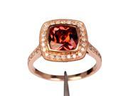 Bezel Pink Tourmaline and Diamonds 3.0ctw 14k Rose Gold Engagement Wedding Ring