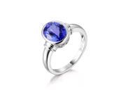 Ceylon Blue SAPPHIRE DIAMOND 2.45ct 14K White GOLD PAVE Engagement Halo RING
