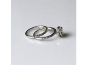 Discount Two Ring!!!6.5mm Round Moissanite Ring 14K White Gold Ring Diamond Wedding Ring Moissanite Engagement Ring Anniversary Ring