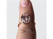 VS 8x11mm Pink Morganite Ring 2.45ct Pear Cut 14K Rose Gold Morganite Wedding Ring Engagement Ring Morganite Gemstone Jewelry