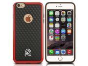 Kyasi Dimensions Smart Phone Case with Bumper Accent Colors for iPhone 6 Plus Red