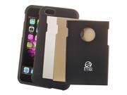Kyasi Armor Case Multi Color Pack with Navy Blue Gold and Silver interchangeable plates included for iPhone 6