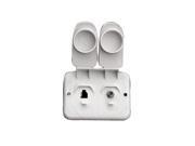 Prime Products TV Phone Receptacle Compact White 08 6214