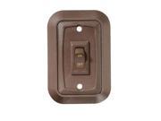 RV Designer Switch w Wall Plate Single Brown 3.53 x2.39 S651