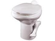 Motorhome and RV Bathroom Style II with Sprayer Porcelain Low Toilet White
