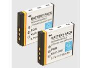 2 x 3.7V 750mAh KLIC 7001 Li ion Camera Battery for KODAK M341 M340 M320 M1073 IS M893 V570 V705 V610