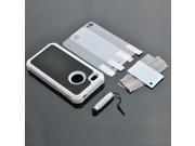 Hybrid Rugged Impact Combo Hard Cover Case For iPhone 4 4S Pen Screen Guard