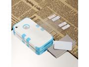 For Apple iPhone 4 4G 4S Hybrid Combo Impact Hard Case Heavy Duty Phone Cover Film