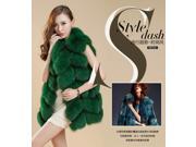 New Fashion Female Finland Fox Fur Overcoat Luxury Vest Coat