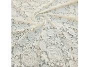 POs3 14 textile hollow water soluble embroidered cloth computer embroidery lace full width fabric manufacturers custom