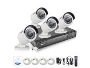 ANNKE 8CH 1080P POE Security Camera System with 4x 1080P Night Vision Cameras No HDD Motion Detection Email Alert Compatible with Hikvision Onvif IP Camera 1