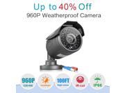 [New 960P] Annke HD 1.3 Mega Pixels 1280x960 In Outdoor Fixed CCTV Bullet Cameras Hi Resolution Real HD Vandal and Weather Proof Body 100FT Superior Night V