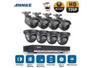 ANNKE 8CH AHD 720P DVR with 1.3MP 4 Bullet 4 Dome CCTV Cameras 1TB HDD