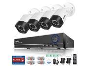 SANNCE 8 Channel H.264 1080N HD TVI DVR Security System w 4 720P 1.0MP Weatherproof Indoor Outdoor CCTV Cameras Superior Night Vision Support AHD TVI CVI 9