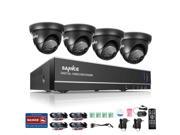 SANNCE 8CH 1080N CCTV 5 IN 1 TVI AHD DVR Home Security System with 4 720P Indoor Outdoor Weatherproof Day Night Surveillance Dome Cameras Remote Access Smart