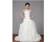 ball gown strapless organza bridal gowns