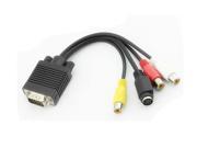 VGA to TV 3 RCA S Video Cable for Computer TV
