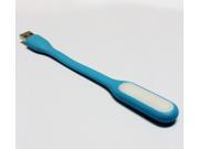 Stylish Bendable USB LED Lamp Light Powered by USB Power Plug Mobile Charger Blue