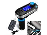 Car MP3 FM Transmitter with Dual USB Charger AUX Port to Play Cellphone Songs
