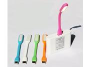 5 PCS Bendable USB LED Lamp Light Powered by USB Power Plug Mobile Charger Mixed Colors