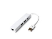 USB Type A Male to Ethernet RJ45 Network Card Adapter Cable with 3 USB Port