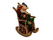Santa Claus Christmas jewelry box metal decoration box faberge trinket box Santa Claus on the chair novelty Christmas gifts