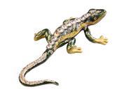 Lizard bejeweled jewelry trinket box pewter metal sculpture tabletop decoration A prank Scared the girls Store character ornaments Pang content