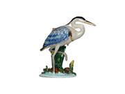vintage decoration blue heron bird faberge crystal trinket box decorative enamel jewelry gift box bird figurine X mas gifts wholeseal wholesale OEM